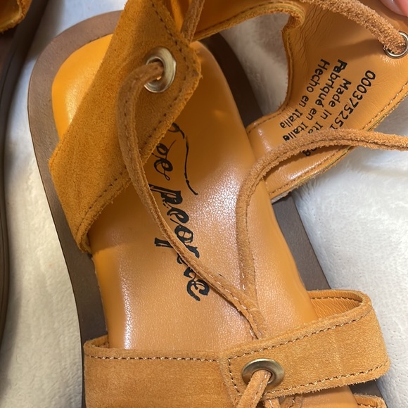 New WO Tags Free People Sun Chaser Tall Gladiator Sandals Sz:38 MSRP:$178 Orange - Picture 9 of 11
